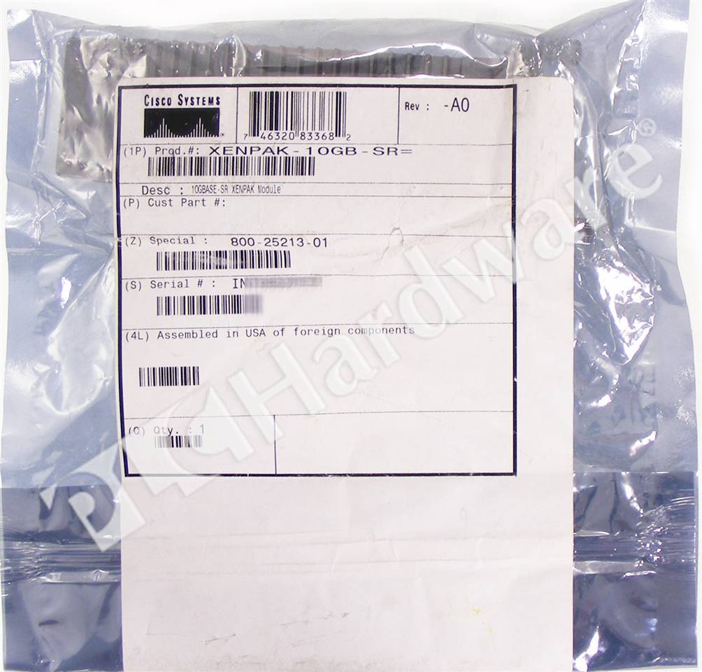 Show large image XENPAK-10GB-SR=