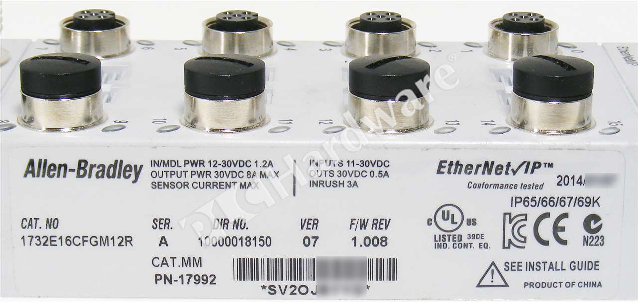PLC Hardware AllenBradley 1732E16CFGM12R ArmorBlock I/O Module w