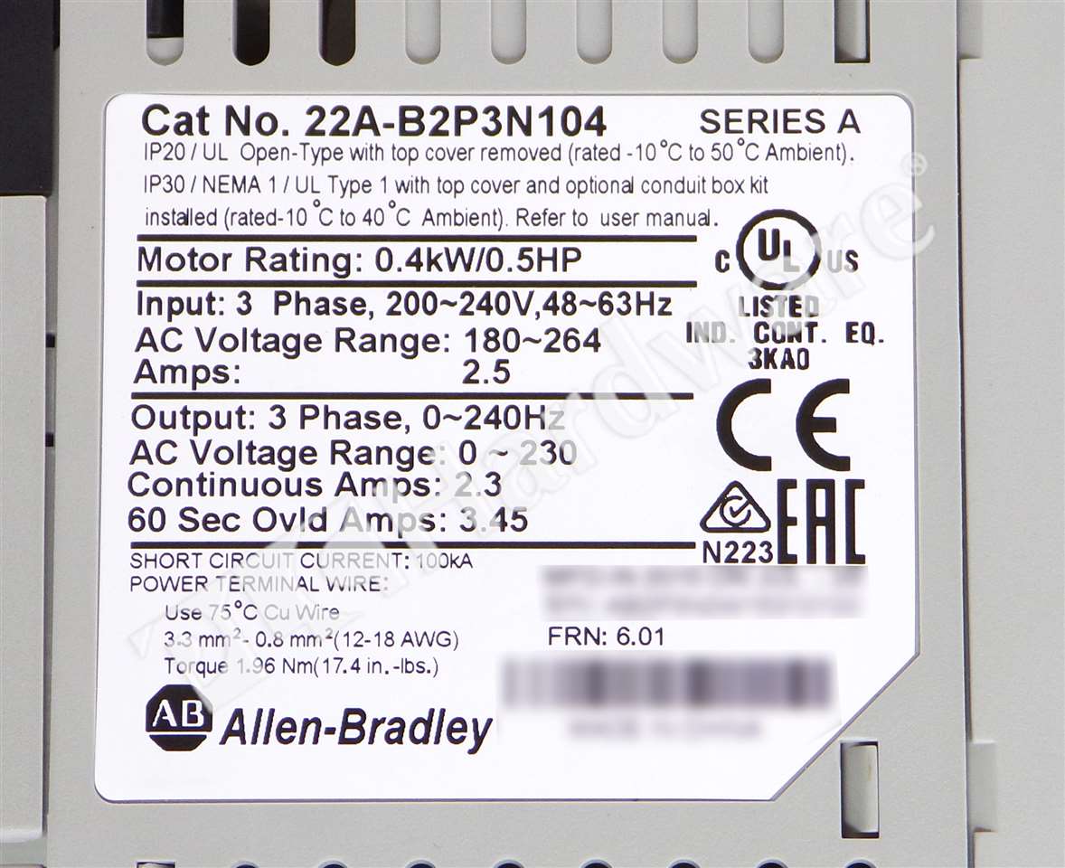 22A-B2P3N104 7