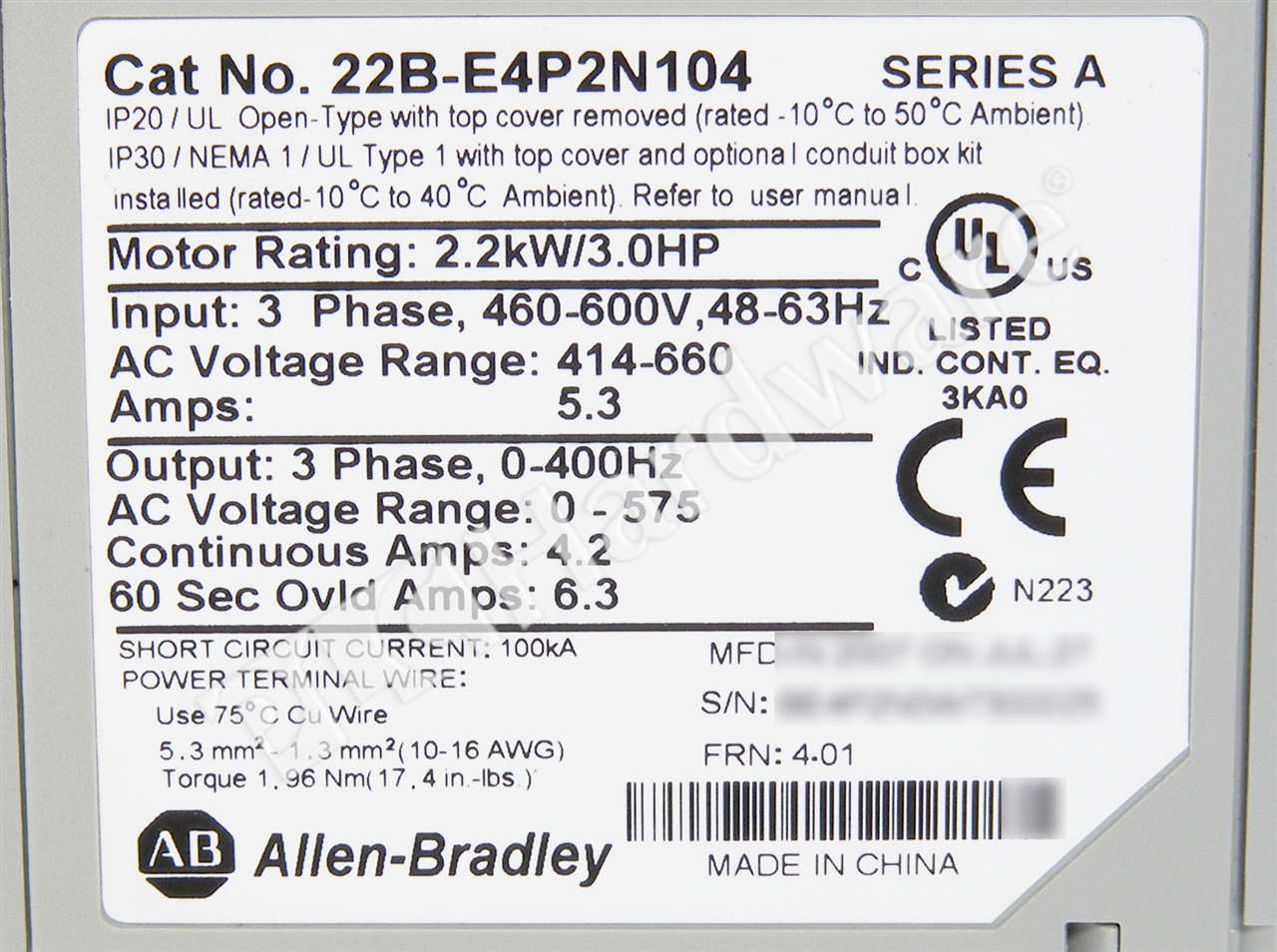 22B-E4P2N104 5