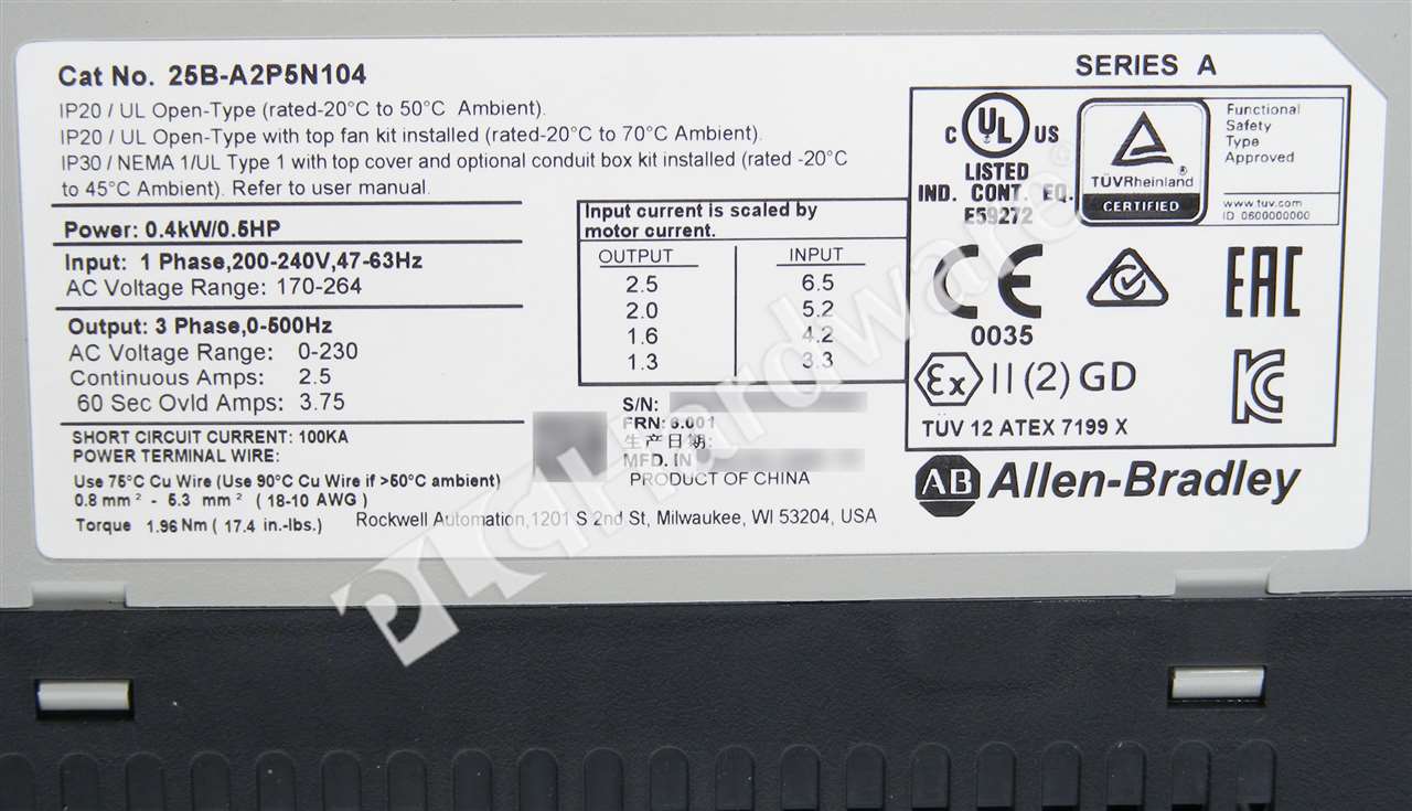 25B-A2P5N104/A 8