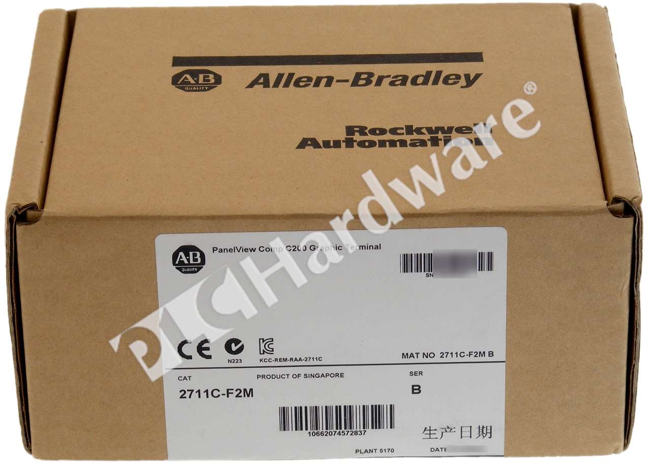 PLC Hardware: Allen-Bradley 2711C-F2M PanelView C200 RS232(DH485)/DF1/RS485  DC