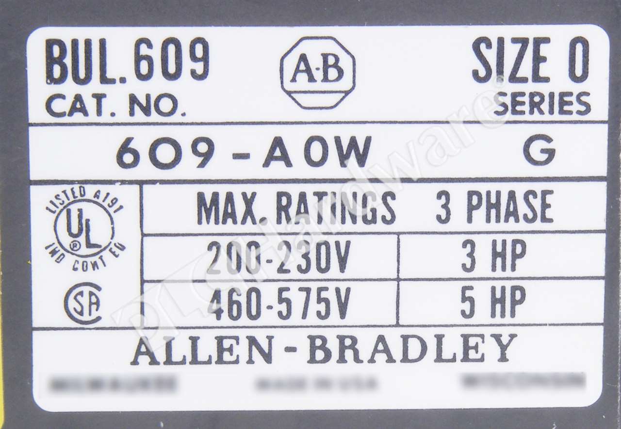 PLC Hardware - Allen Bradley 609-AOW Series G, Surplus PLCH Pre-owned