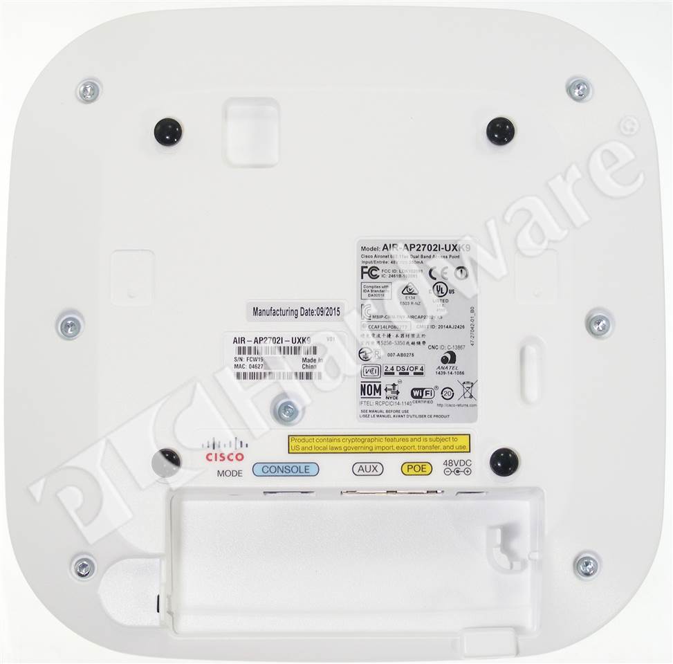 Cisco AIR-AP2702I-UX-WLC Punto Accesso WLAN 1300 Mbit/s, PoE, Bianco, Per Interni - 4