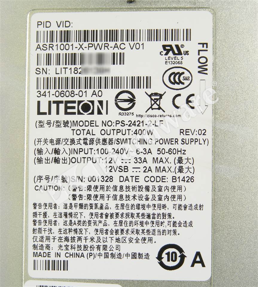 ASR1001-X-PWR-AC= 8