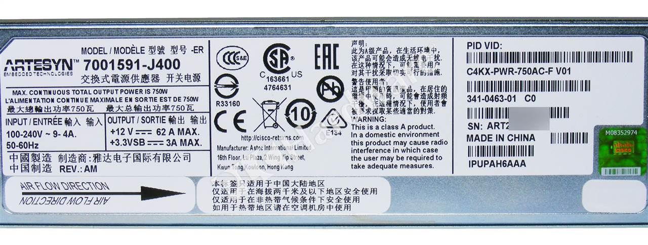 C4KX-PWR-750AC-F= 4