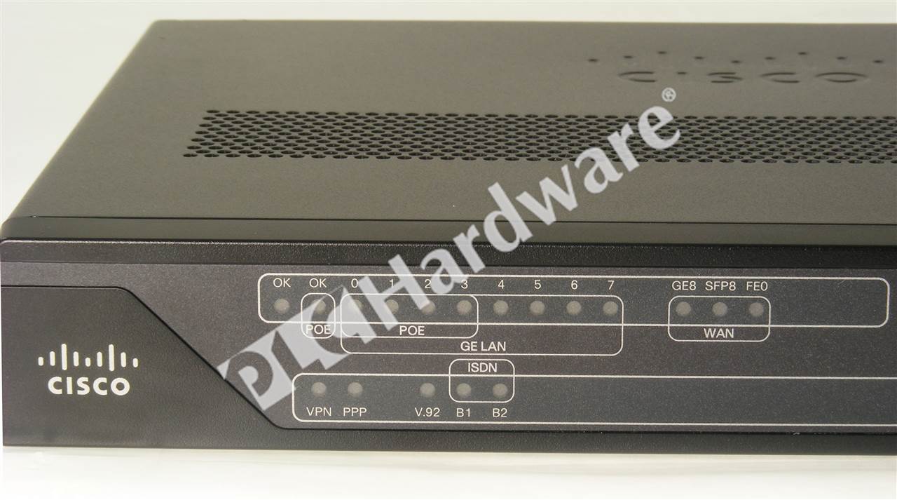 PLC Hardware: Cisco C891F-K9 890 Router with 1-FE, 1-GE/SFP, 8-GE