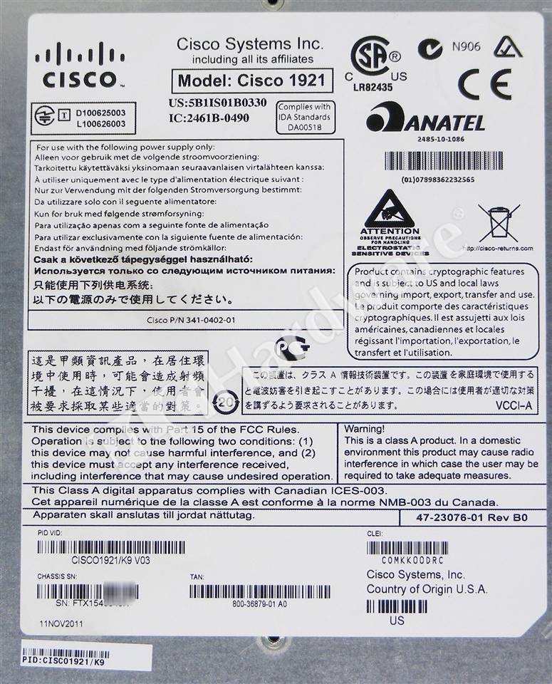 CISCO1921-SEC/K9 2