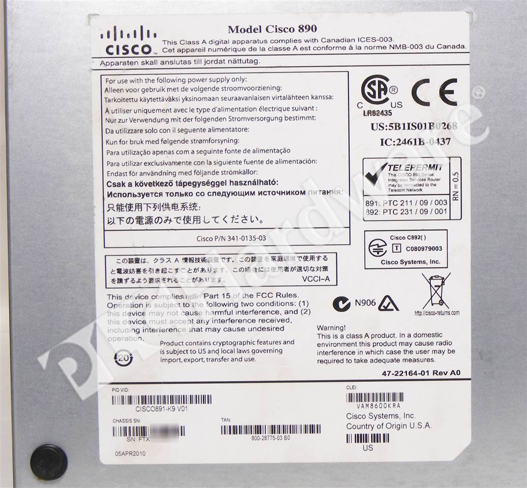 CISCO891-K9 8