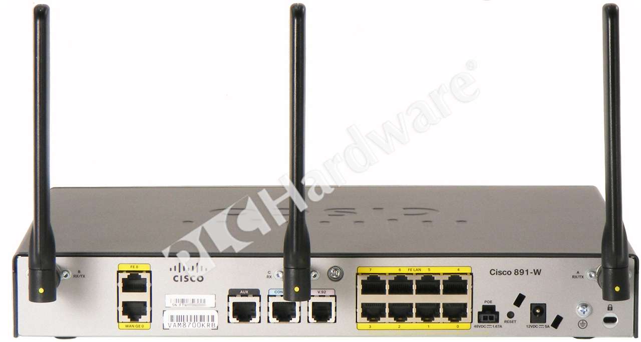 PLC Hardware: Cisco CISCO891W-AGN-A-K9 891W Gigabit Ethernet Security Router