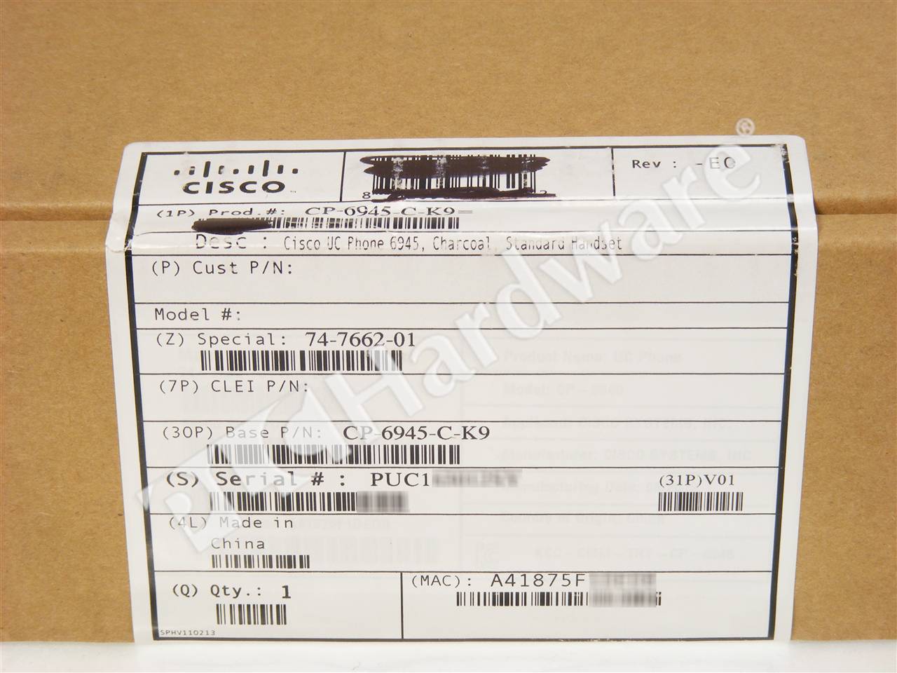 PLC Hardware: Cisco CP-6945-C-K9 UC IP Phone 6945, Charcoal, Standard ...