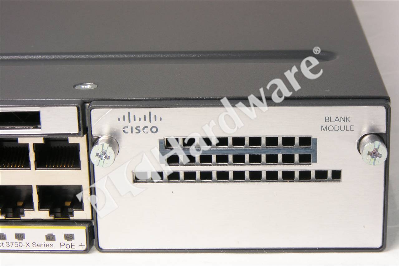 thumbnail image 2 of Cisco Catalyst 3750X-48PF-S 48-Port Gigabit PoE+ IPBASE Switch W/ C3KX-NM-1G Module - Used, Fully Managed 2 of 3