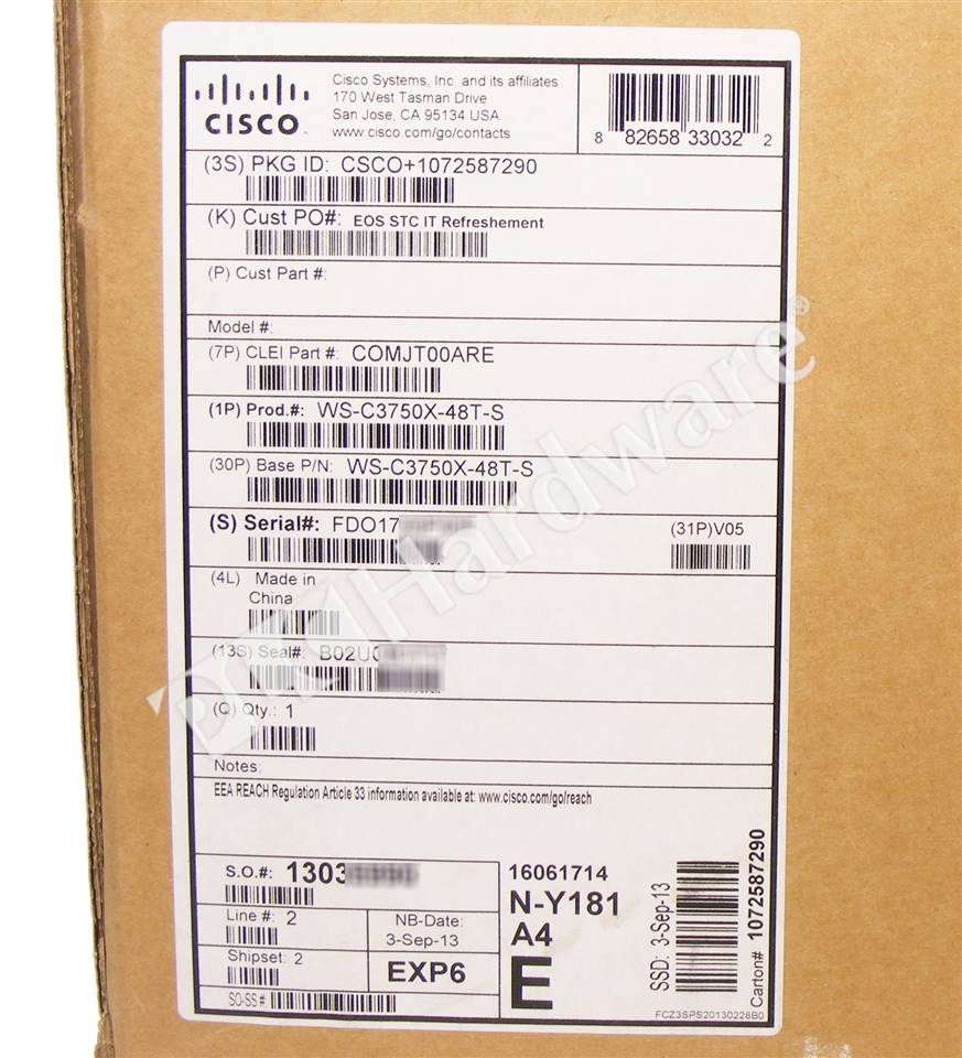 WS-C3750X-48T-S 8