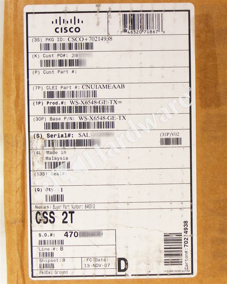 WS-X6548-GE-TX= 8