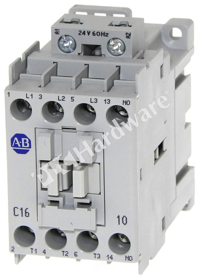 PLC Hardware: Allen-Bradley 100-C16J10 MCS-C Contactor, IEC, 16A, 24VAC