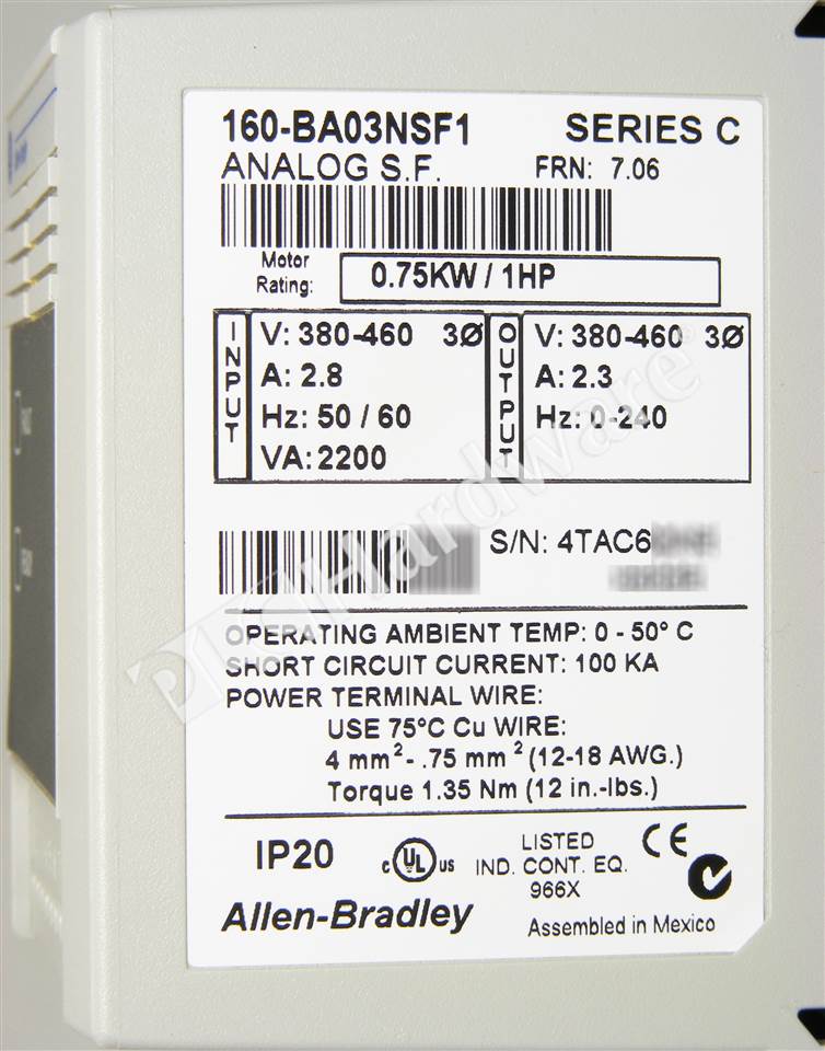 160-BA03NSF1 6