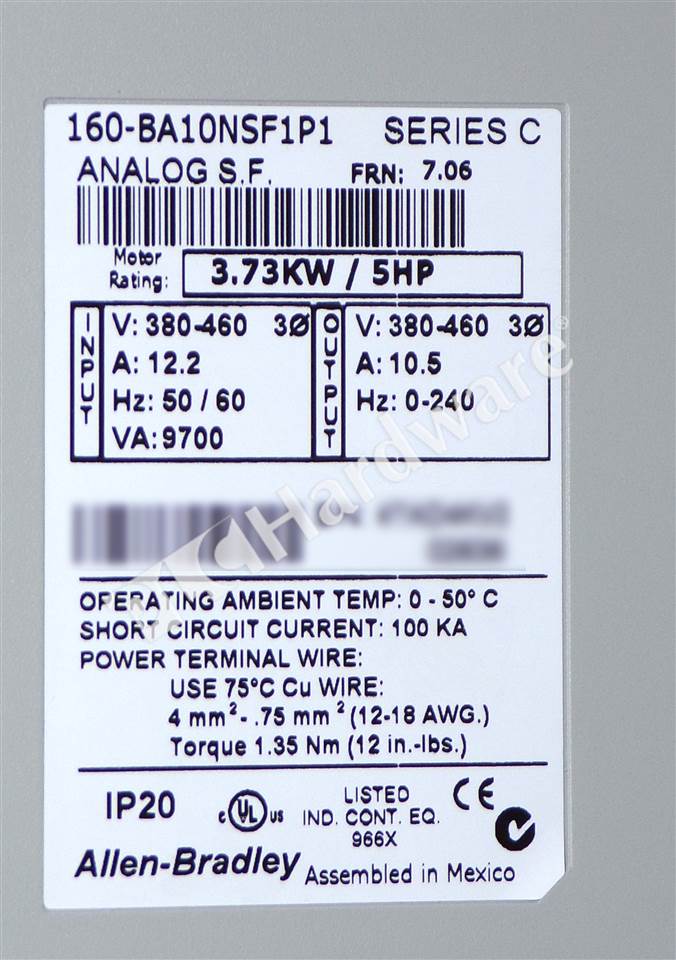 160-BA10NSF1P1/C 7