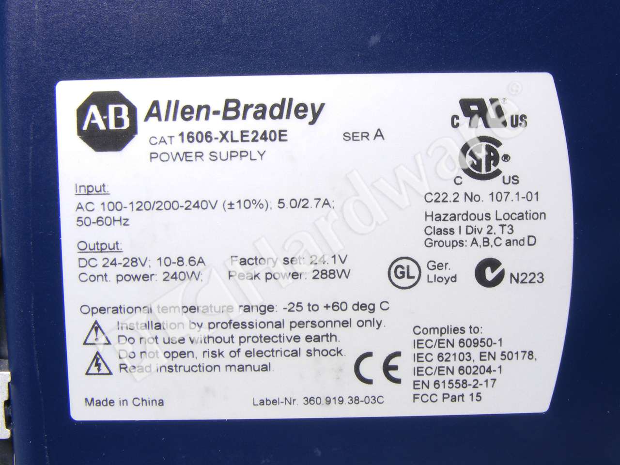1606-XLE240E/A 3