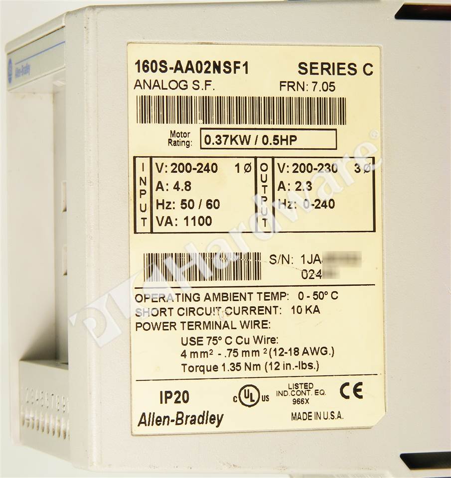160S-AA02NSF1 8