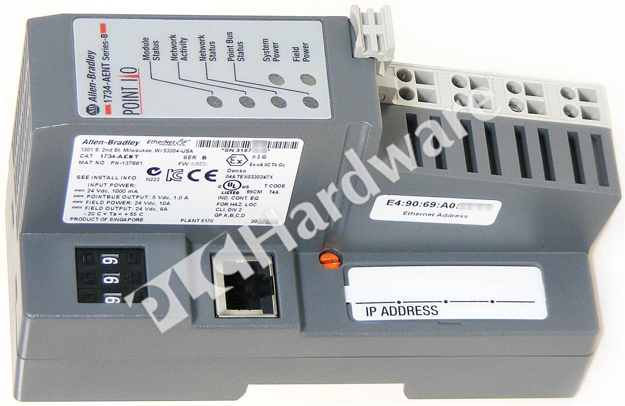 thumbnail interactive-video image 1 of Allen-Bradley 1734-AENT SER B Point I/O Ethernet Network Adaptor – New Sealed 1 of 2
