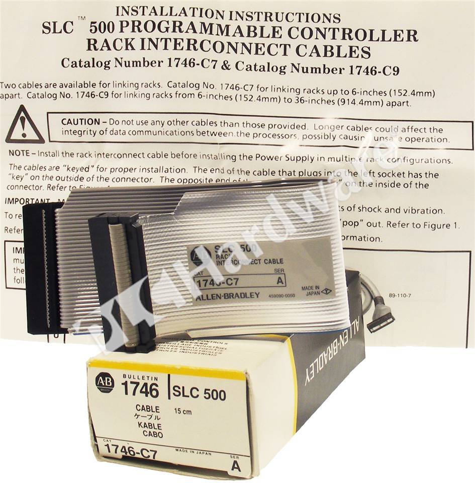In Rack Interconnects PLC Hardware: Allen-Bradley 1746-C7 SLC-500 6-Inch Rack Interconnect Cable