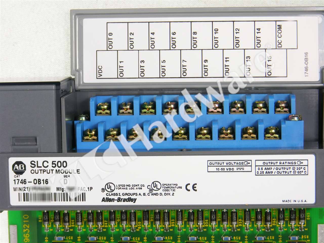 New Sealed AB 1746-OB16 /D SLC 500 16 Point DC Output Module 1746-0B16 