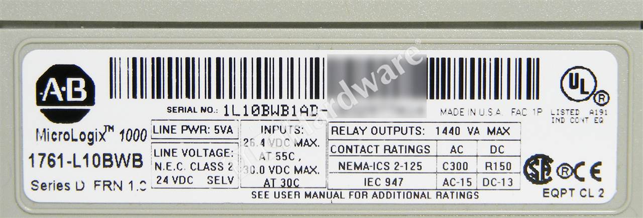 1761-L10BWB/D 5