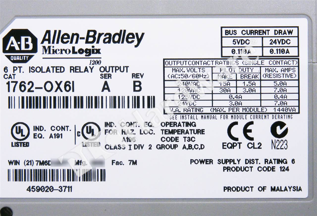 Modulo AB PLC 1762-OX6I - Nuovo In Scatola - ControlLogix Spot Merci