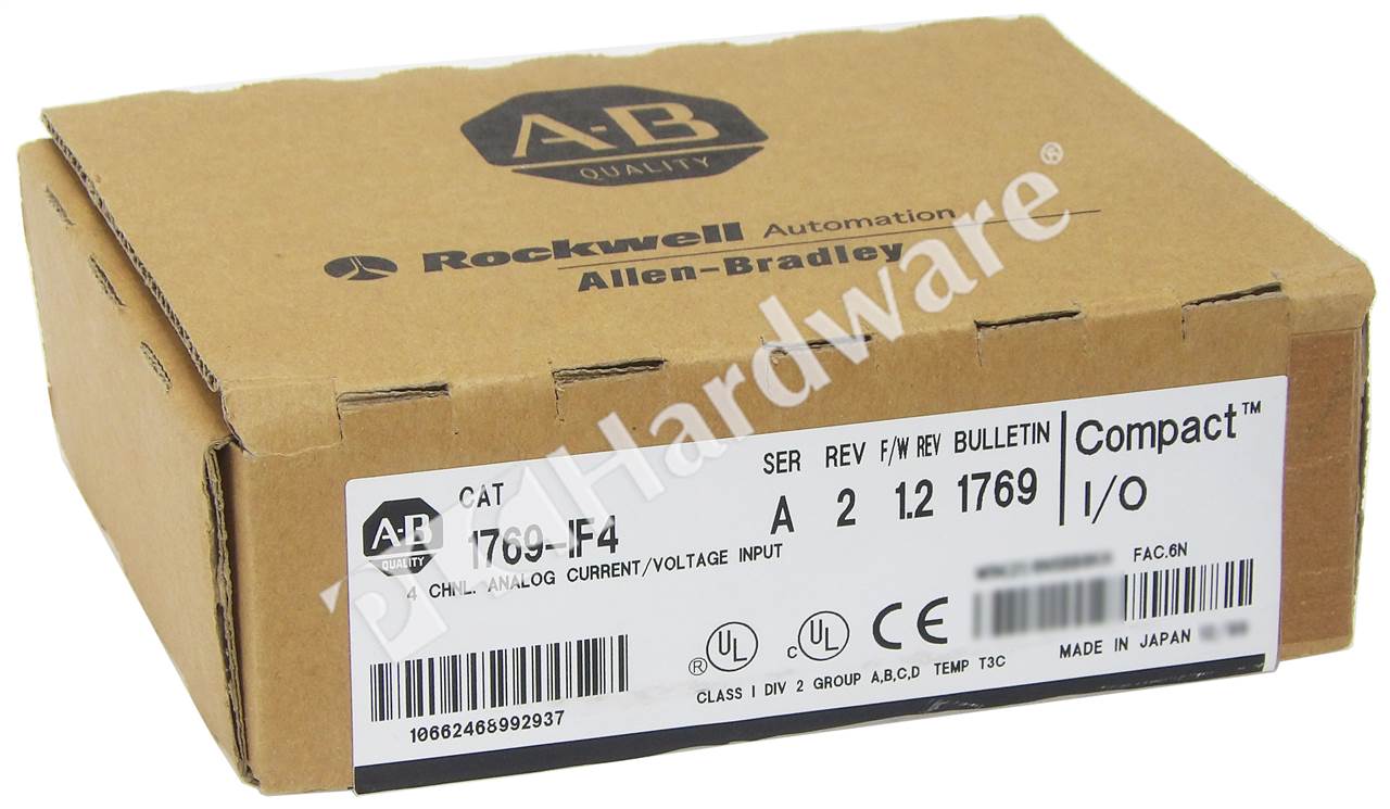PLC Hardware: Allen Bradley 1769-IF4 4-Ch Analog Current/Voltage Input