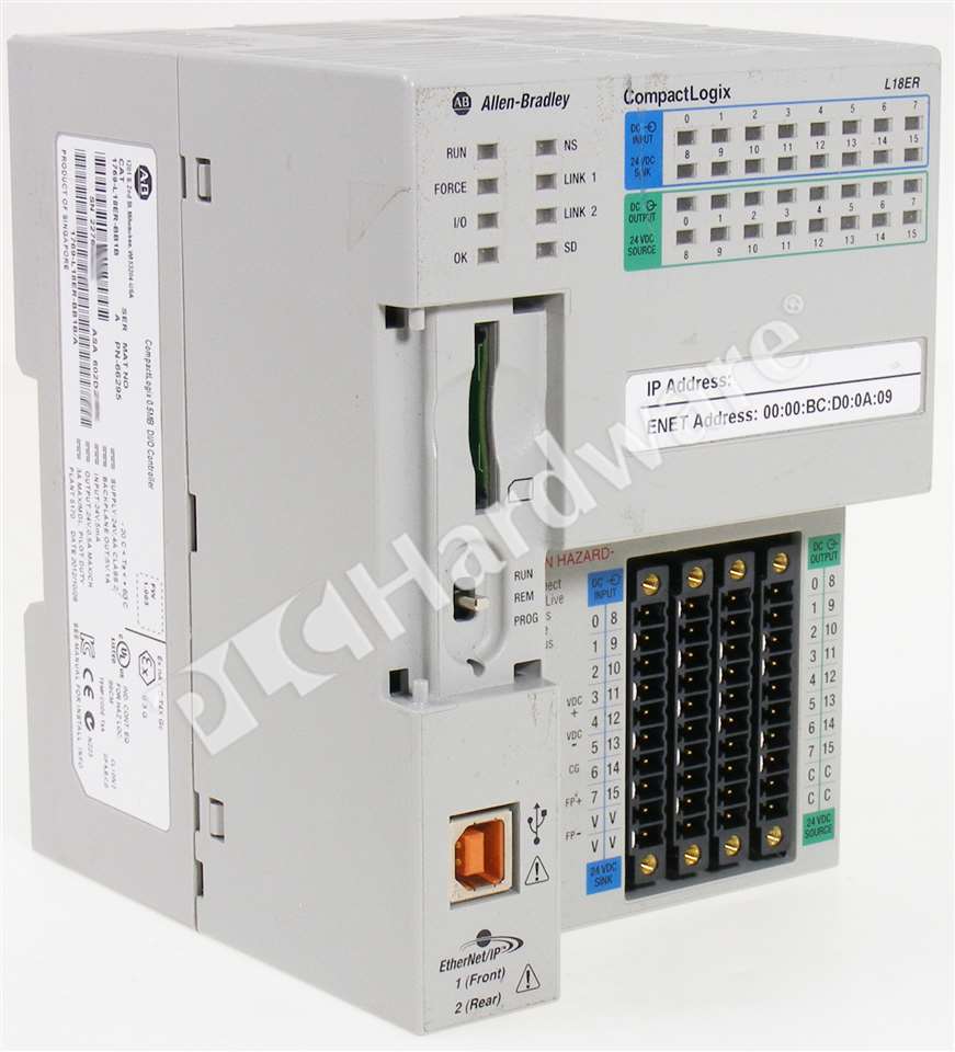 For Parts Allen Bradley 1769 L18er Bb1b A Compactlogix 5370 Enet Controller Ebay