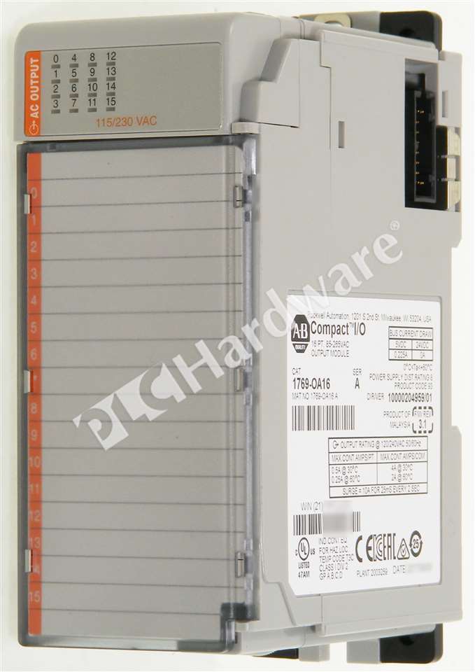 PLC Hardware: Allen-Bradley 1769-OA16 CompactLogix 16-Point 120