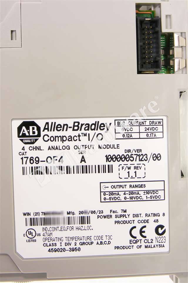 PLC Hardware - Allen Bradley 1769-OF4 Series A, Used PLCH Packaging
