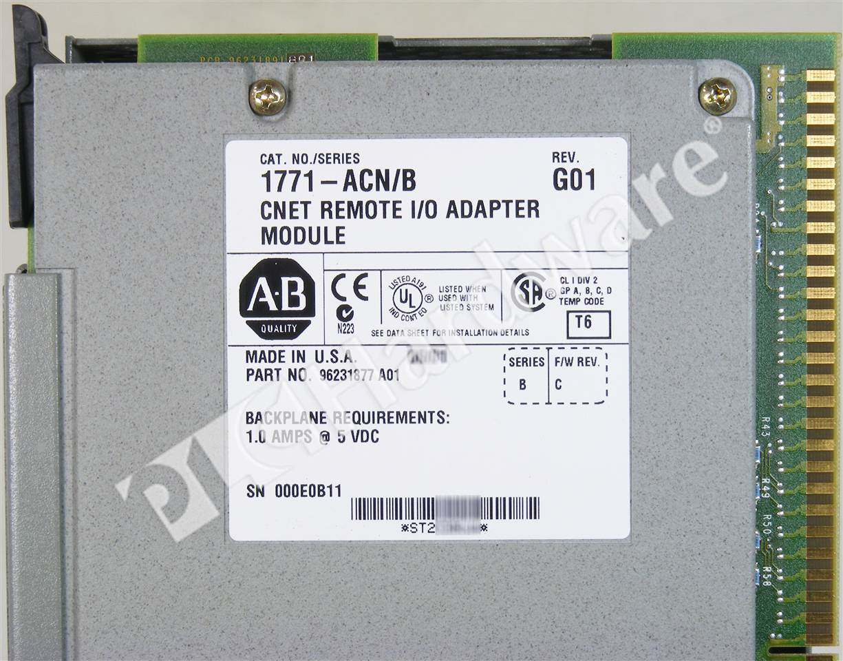 1771 Controlnet Module PLC Hardware: Allen-Bradley 1771-ACN ControlNet Communication Module