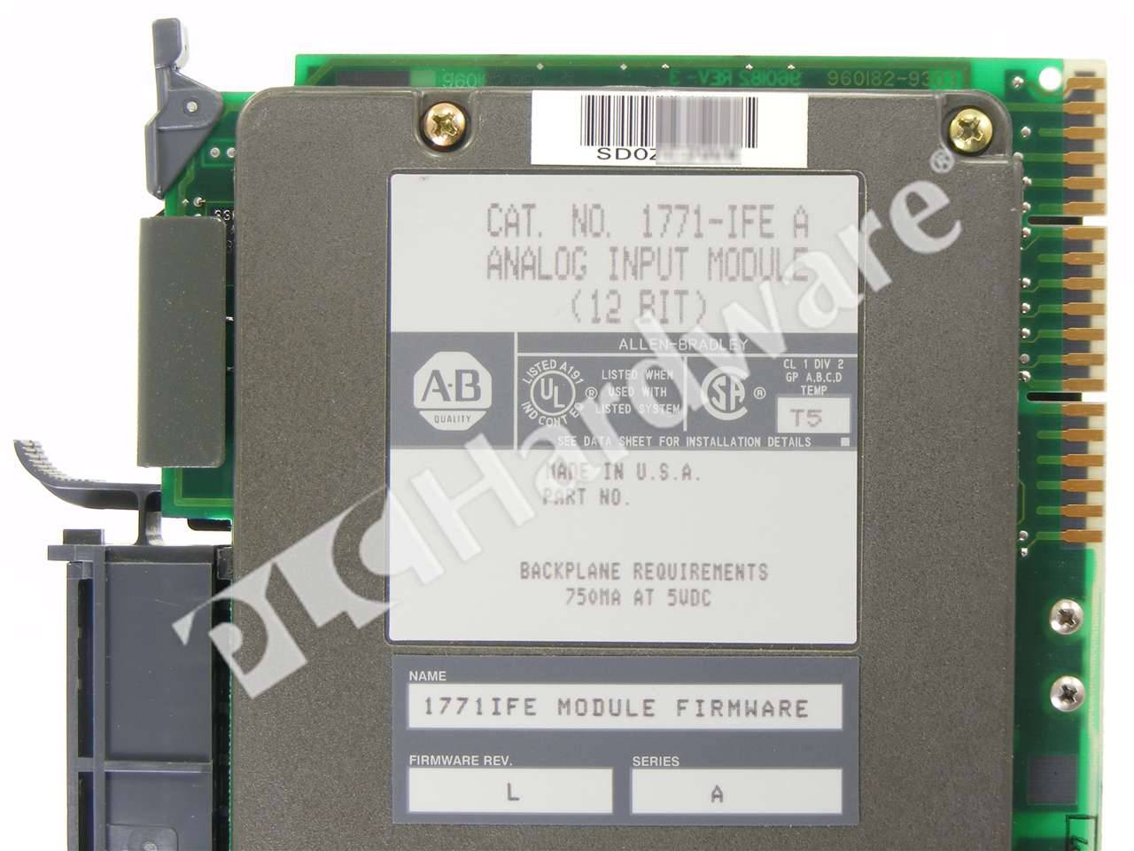 PLC Hardware: Allen-Bradley 1771-IFE PLC-5 Analog Input Module, 16 or 8