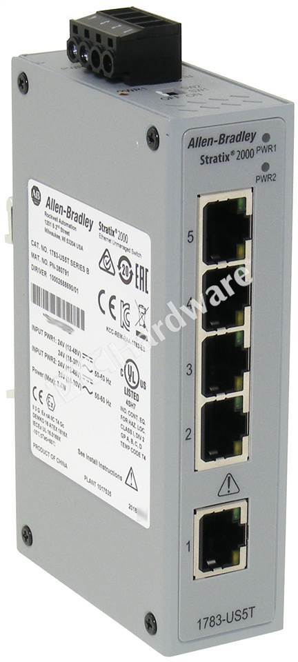 PLC Hardware: Allen-Bradley 1783-US5T Stratix 2000 Switch, Unmanaged, 5