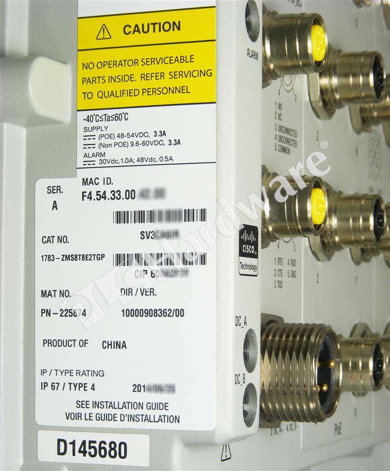 PLC Hardware: Allen-Bradley 1783-ZMS8T8E2TGP Stratix 5700 Ethernet