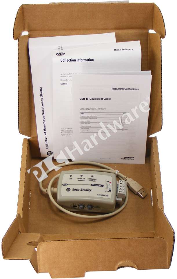 Usb Devicenet Cable PLC Hardware: Allen-Bradley 1784U2DN USB-to-DeviceNet Cable, 0.61 m (2 ft)