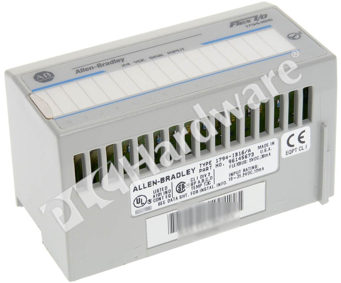 PLC Hardware AllenBradley 1794IB16 FLEX I/O Input Module, 24VDC, 16