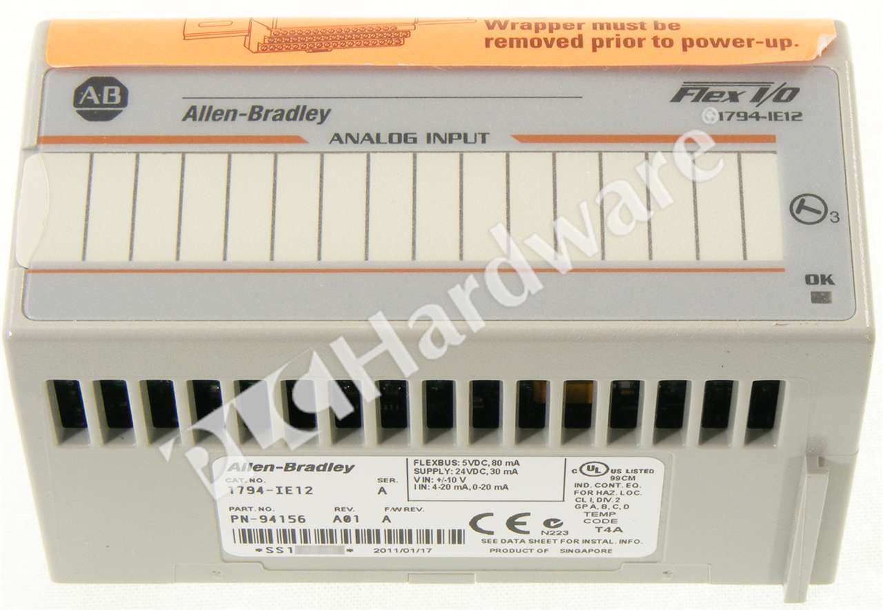 PLC Hardware: Allen-Bradley 1794-IE12 Flex I/O 12 Analog Input Module