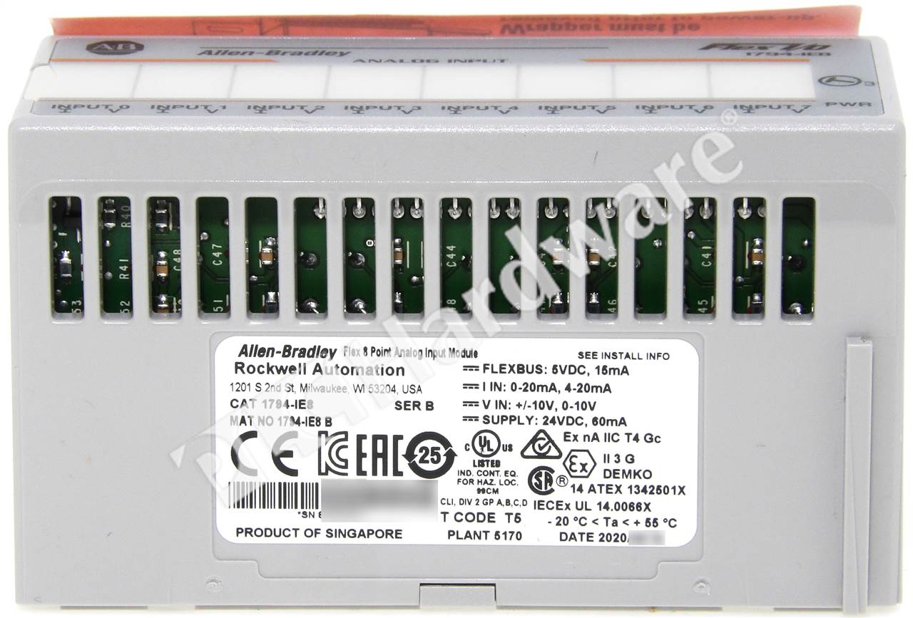 PLC Hardware: Allen Bradley 1794-IE8 Flex I/O Analog Input Module