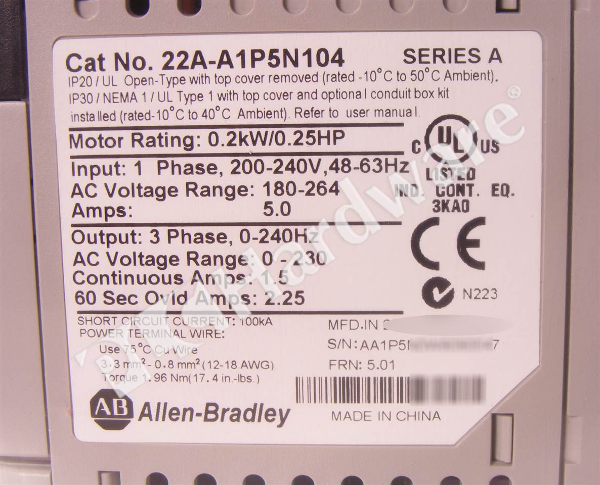 22A-A1P5N104 5