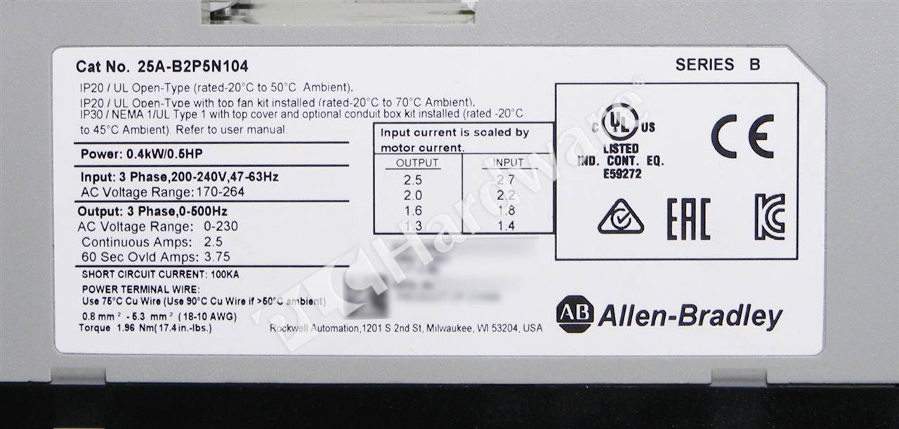 25A-B2P5N104 6