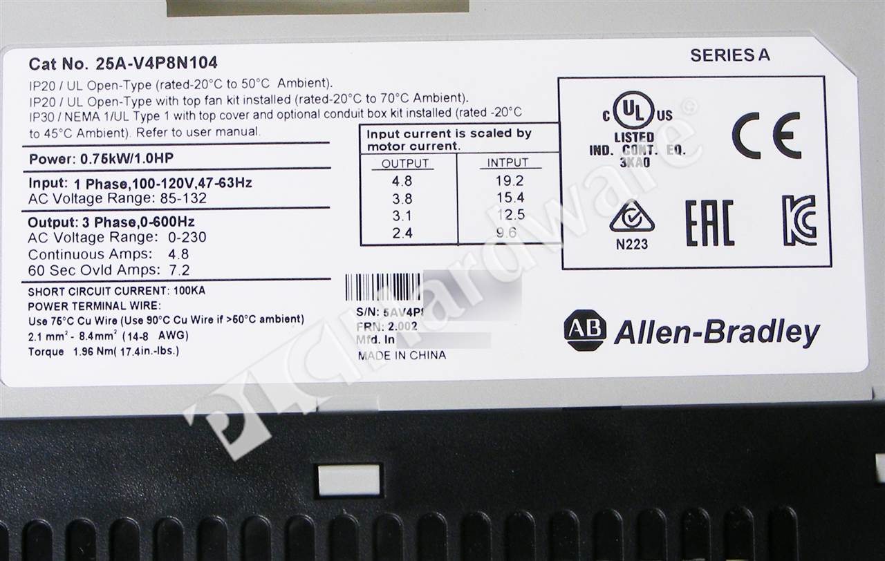 25A-V4P8N104 5