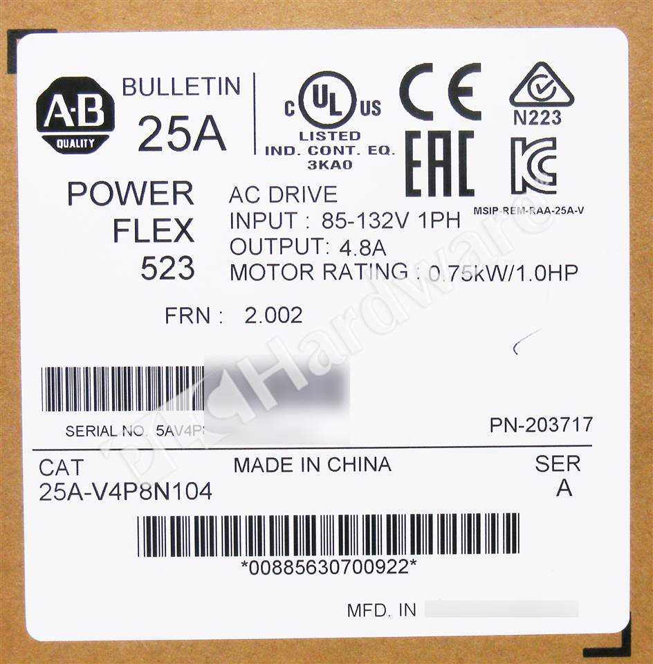 25A-V4P8N104 8