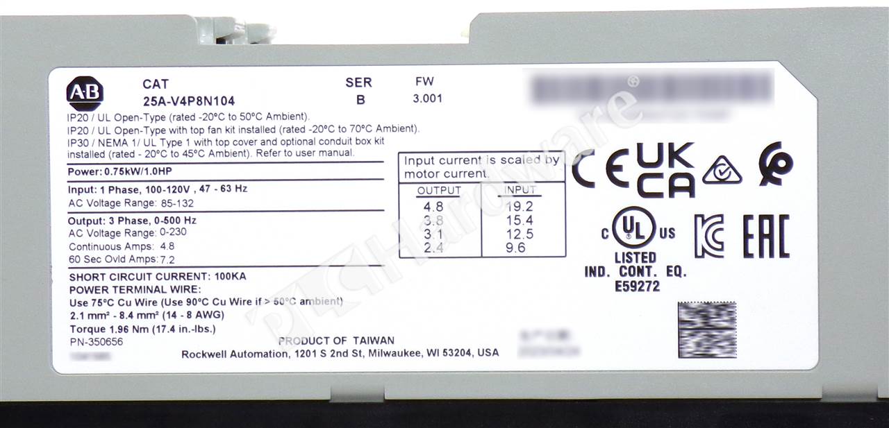 25A-V4P8N104/B 7