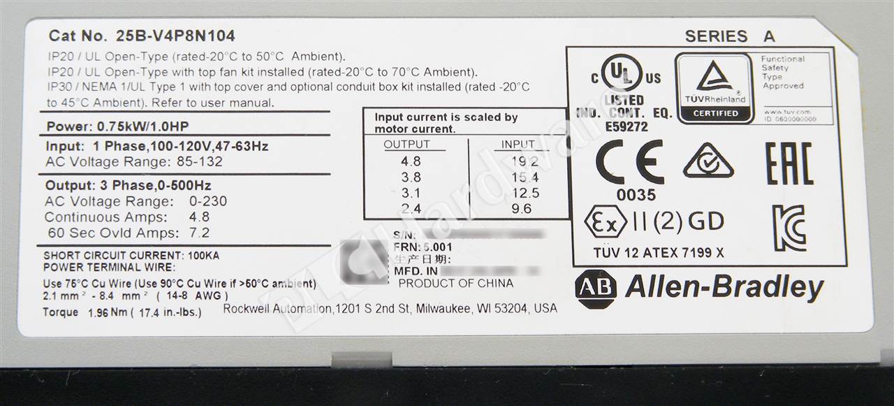 25B-V4P8N104 6