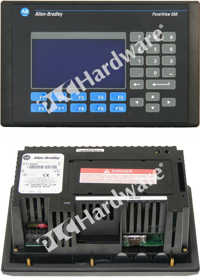 PLC Hardware: Allen-Bradley 2711-K5A5 PanelView 550 Monochrome