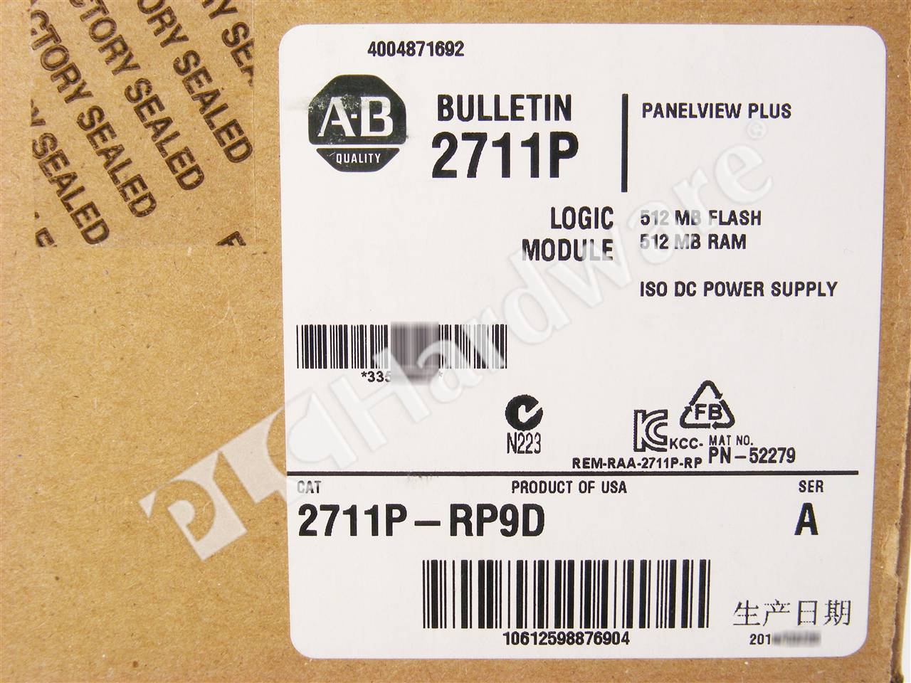 PLC Hardware: Allen-Bradley 2711P-RP9D Logic Module for PanelView Plus ...