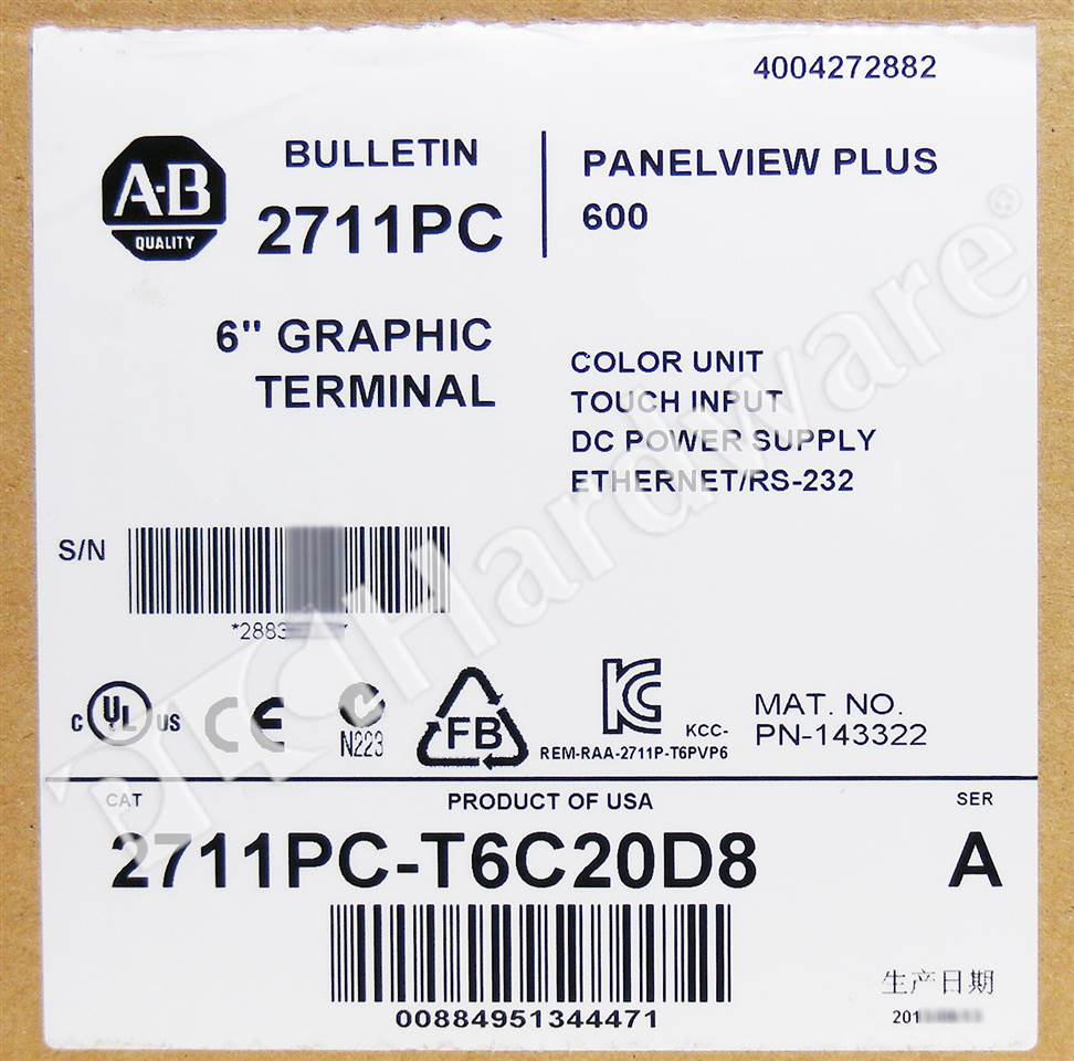 Pannello Touch Screen In Vetro Per 2711PC-T6C20D8 / 2711PC-T6M20D8 - Ricambio Tachipano