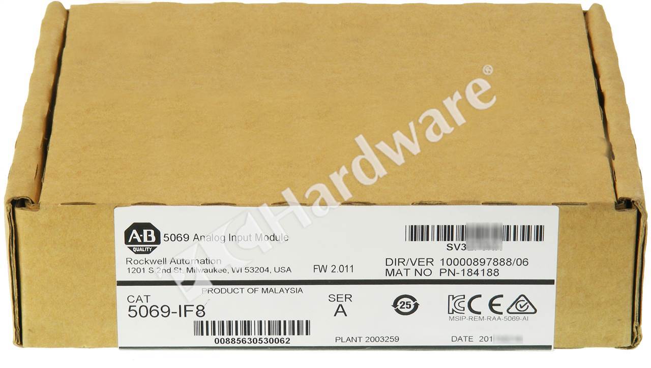 PLC Hardware: Allen-Bradley 5069-IF8 Compact I/O 8-Ch Current/Voltage Input